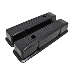 CFR HZ-6033-1-PBK 1958-86 Chevy Small Block 283-305-327-350 Tall Black Aluminum Recessed Valve Covers - Ball Milled -  CFR Performance