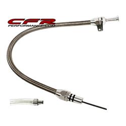 CFR-3000 Stainless Steel Ford AOD Firewall Mount Flexible Transmission Dipstick - Natural