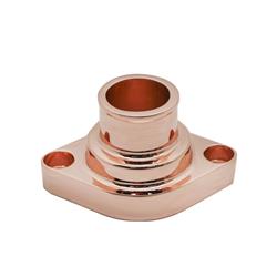 Aluminum Straight Water Neck for Chevy Small Block & Big Block - Copper
