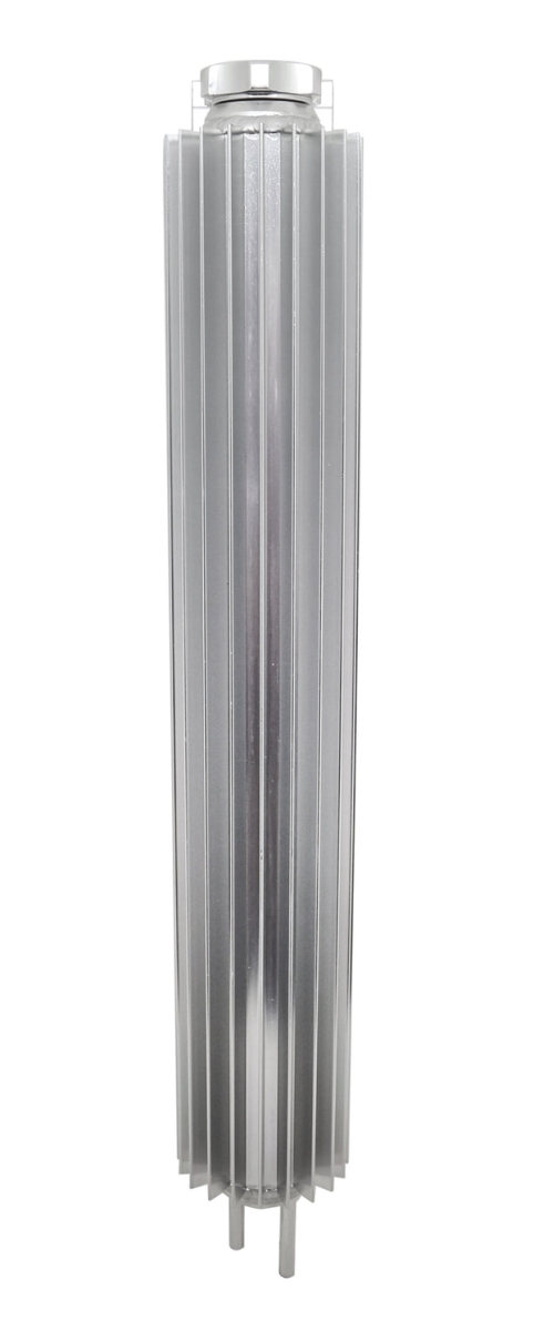 HZ-0517-SIL Aluminum Universal 17 ft. Finned Radiator Overflow Tank, Silver