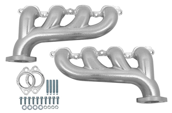 HZ-9977-CER-SIL Cast Iron Exhaust Manifolds Chevy LT Based - Ceramic & Silver