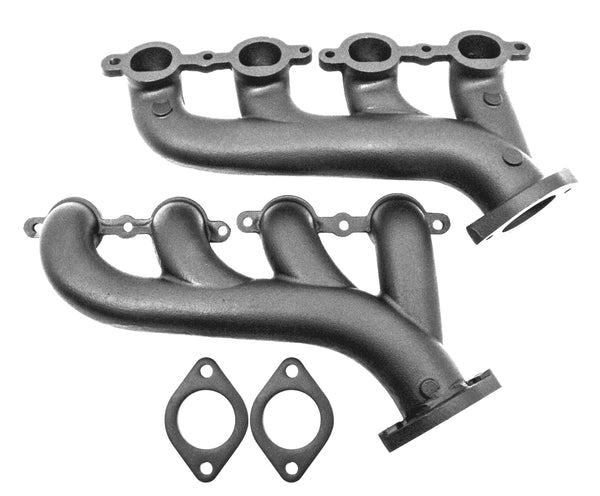 HZ-9988-R Cast Iron Exhaust Manifolds 2002-2012 Chevy LS Based - Raw