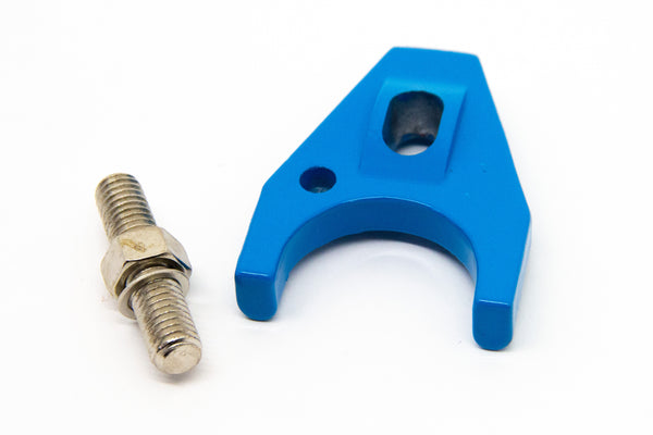 HZ-1091-PBL Billet Aluminum Distributor Hold Down Clamp with Bolt - Blue