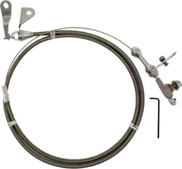 HZ-2011 Stainless Steel Braided Ford C4 Transmission Kickdown Cable Kit