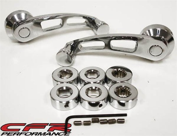 HZ-2101-C Billet Aluminum Window Cranks, Chrome - 4.5 in.