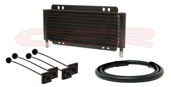 HZ-676 Aluminum EMC Universal Transmission Oil Cooler, Black - 11 x 4.25 in.