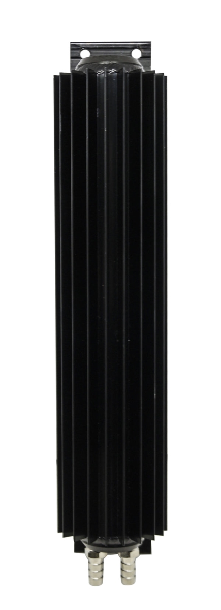 HZ-0050-1-PBK Aluminum Universal 12 ft. Finned Transmission Cooler Dual, Black