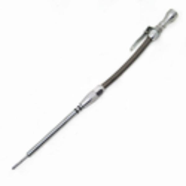 CFR-2001 Stainless Braided 1980-2002 Chevy SB Billet Handle Flexible Dipstick, Natural
