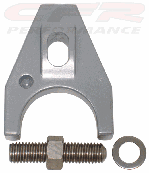 HZ-1091-SIL Billet Aluminum Distributor Hold Down Clamp with Bolt, Silver