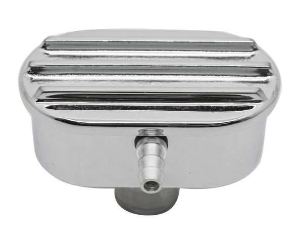 HZ-6120-C Aluminum Breather PCV Finned, Chrome