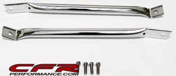 HZ-9176-C Steel 1970-1981 Chevy Camaro Firebird Radiator Support Bars, Chrome