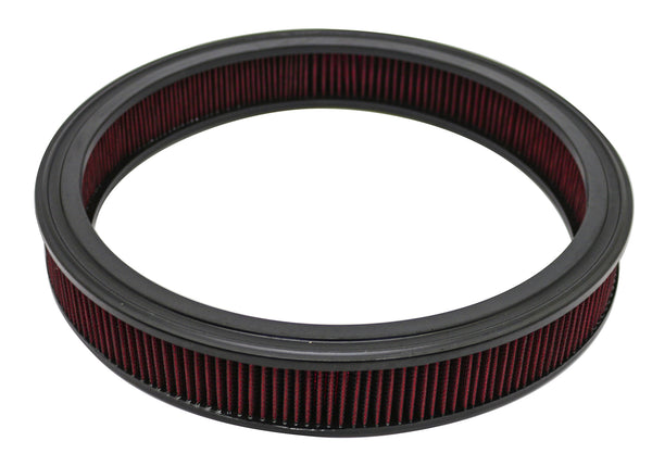 HZ-3142-RED-W Cotton 14 x 2 in. Universal Round Washable Air Cleaner Filter, Red