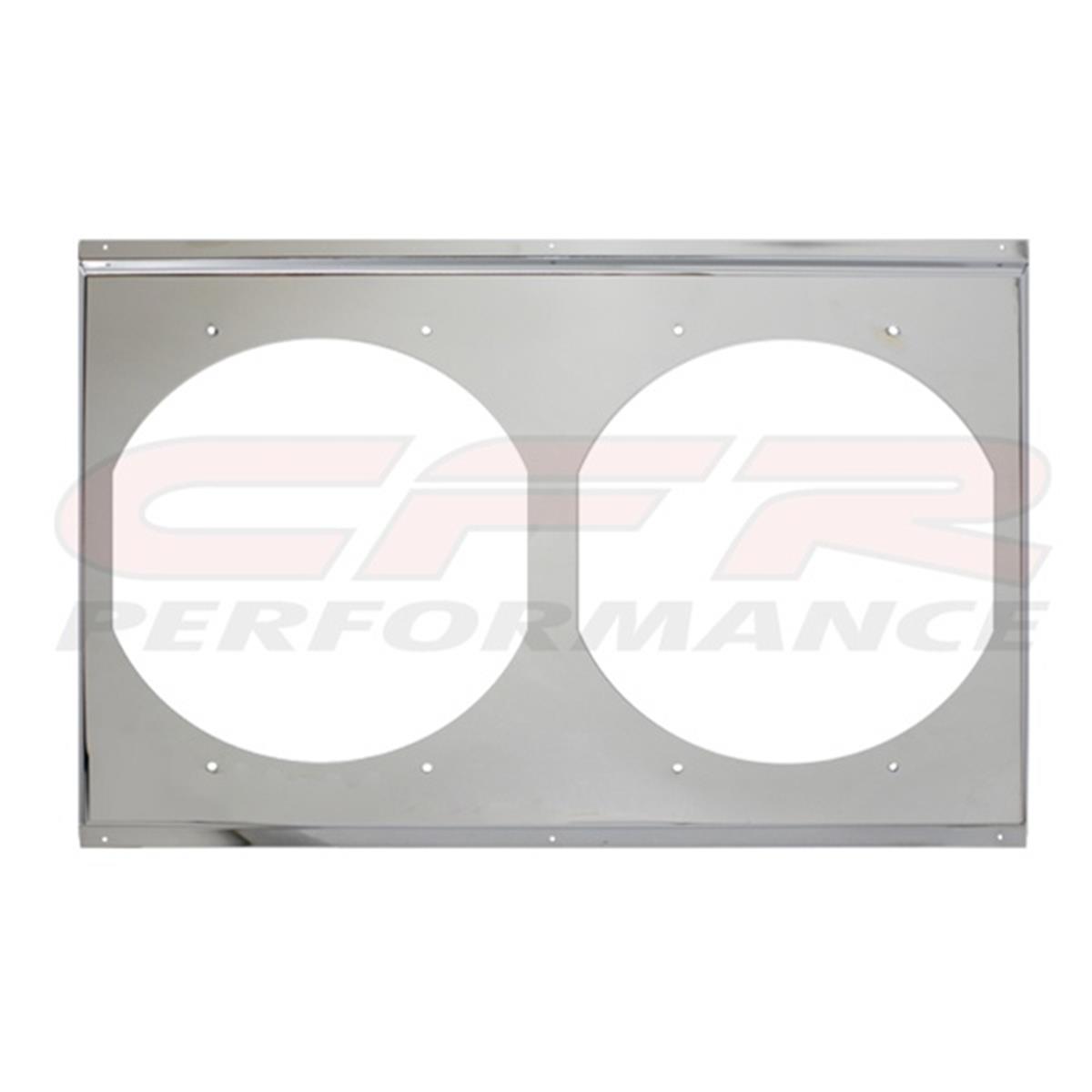 Picture of CFR HZ-1009C-34A 27.5 x 18.5 in. Radiator Chrome Fan Shroud Unit