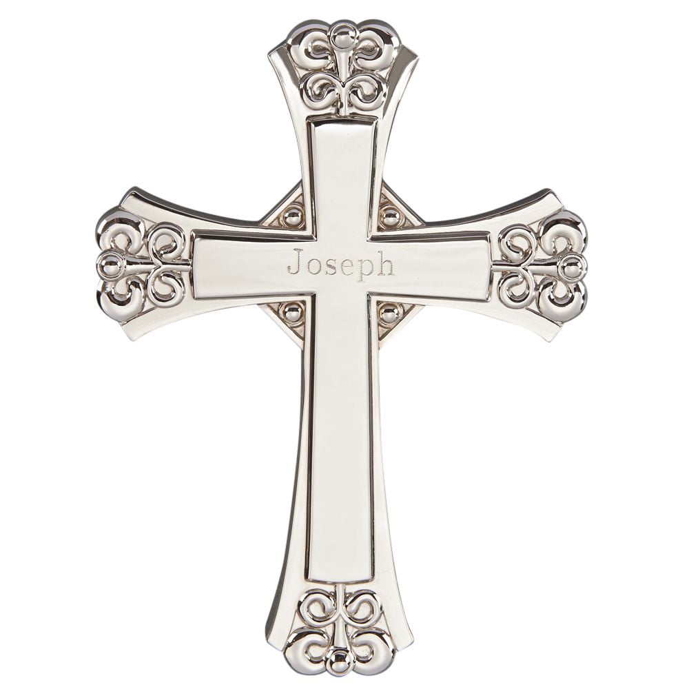 Picture of Creative Gifts International 002881 6 x 4.5 in. Cross with Wall Hanging Option - Silver