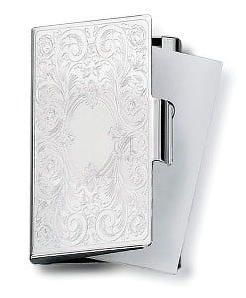 Picture of Creative Gifts International 003522 2.25 in. Nickel Plated Embossed Scroll Card Case