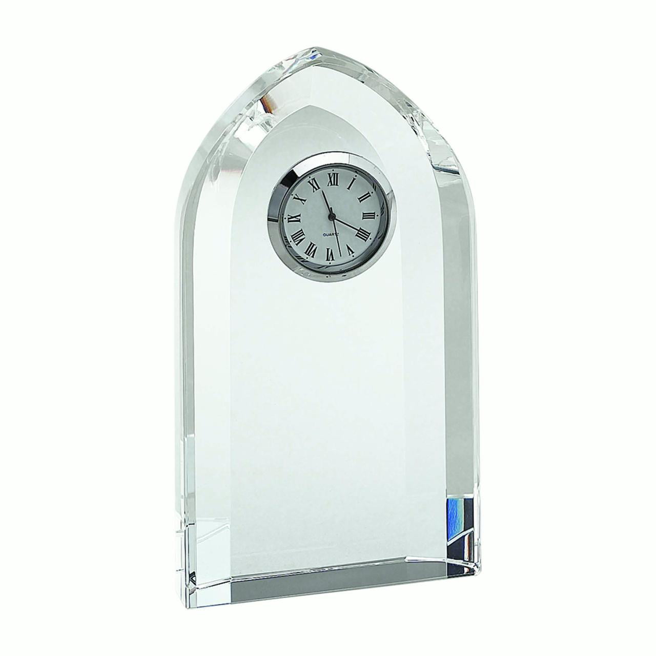 Picture of Creative Gifts International 004142 6 in. Optic Crystal Arched Clock