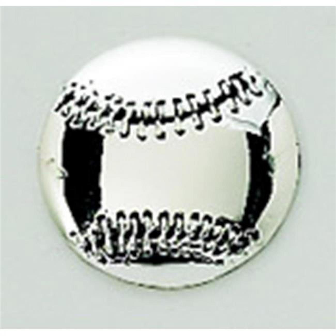Picture of Creative Gifts International 013241 1 x 1 in. Peel & Press Baseball Icon - Silver Plated