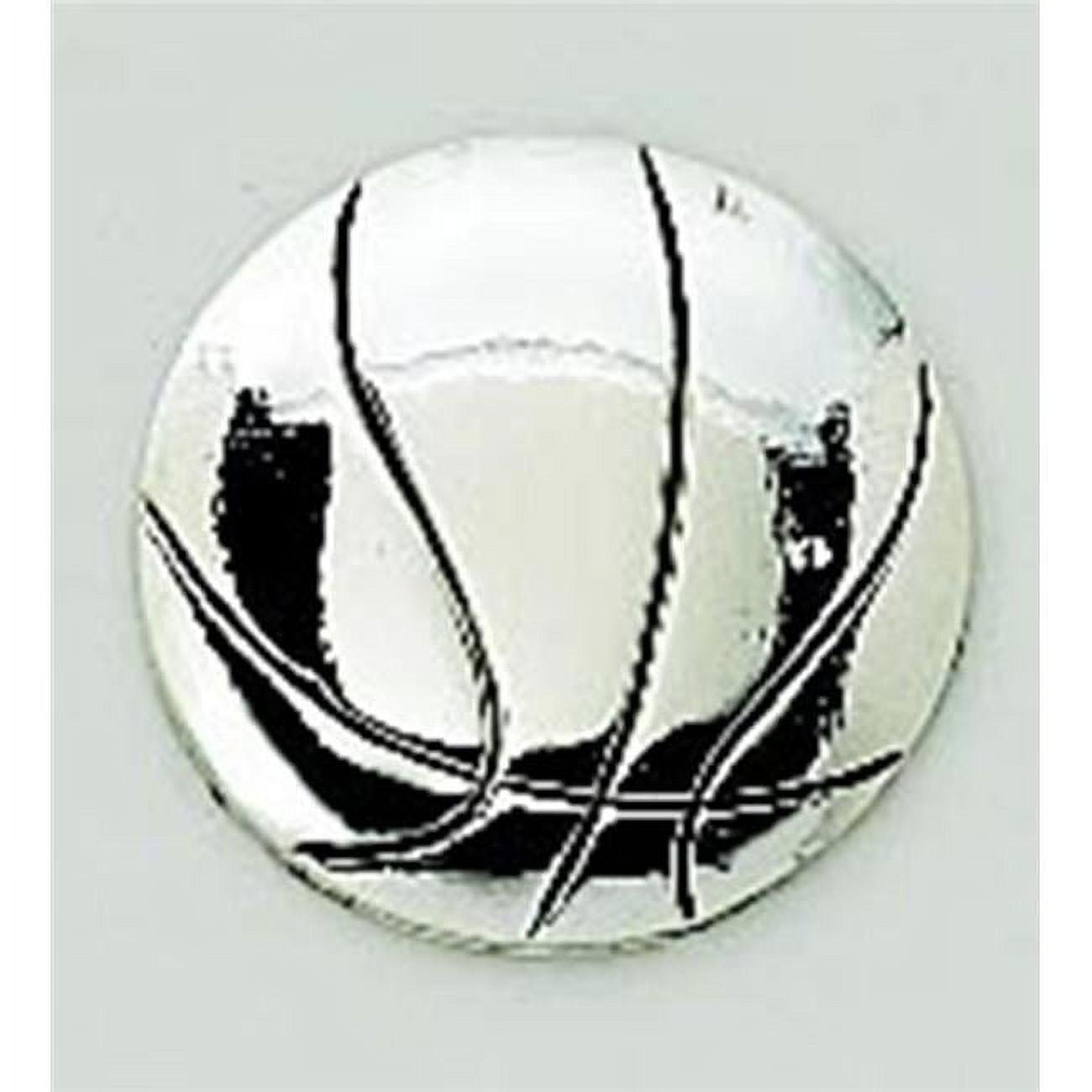 Picture of Creative Gifts International 013242 1 x 1 in. Peel & Press Basketball Icon - Silver Plated