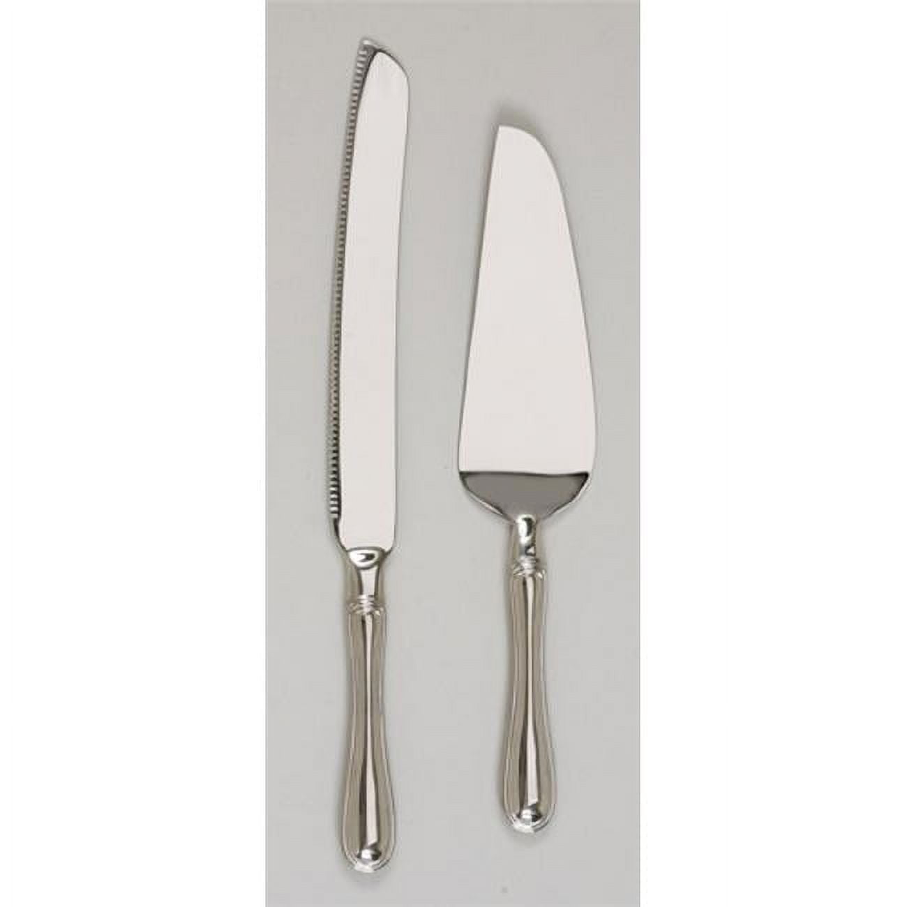 Picture of Creative Gifts International 015329 12 in. Westwood Knife & Server Set&#44; Nickel plated
