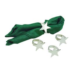 Picture of Creative Gifts International 019571 2 in. Star Napkin Rings&#44; Nickel plated - Set of 4