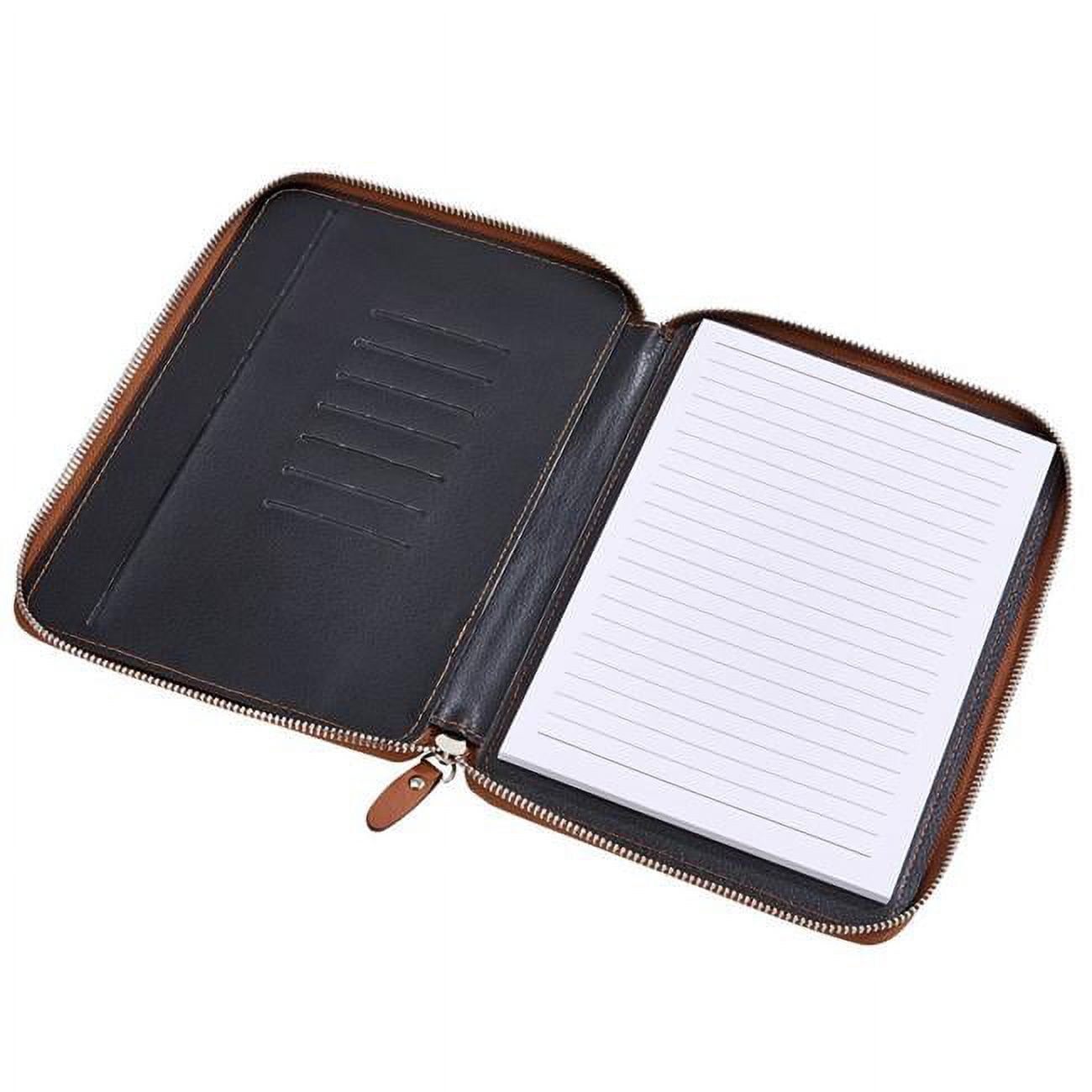 Picture of Creative Gifts International 002318 Leatherette Zippered Notepad Case&#44; Caramel