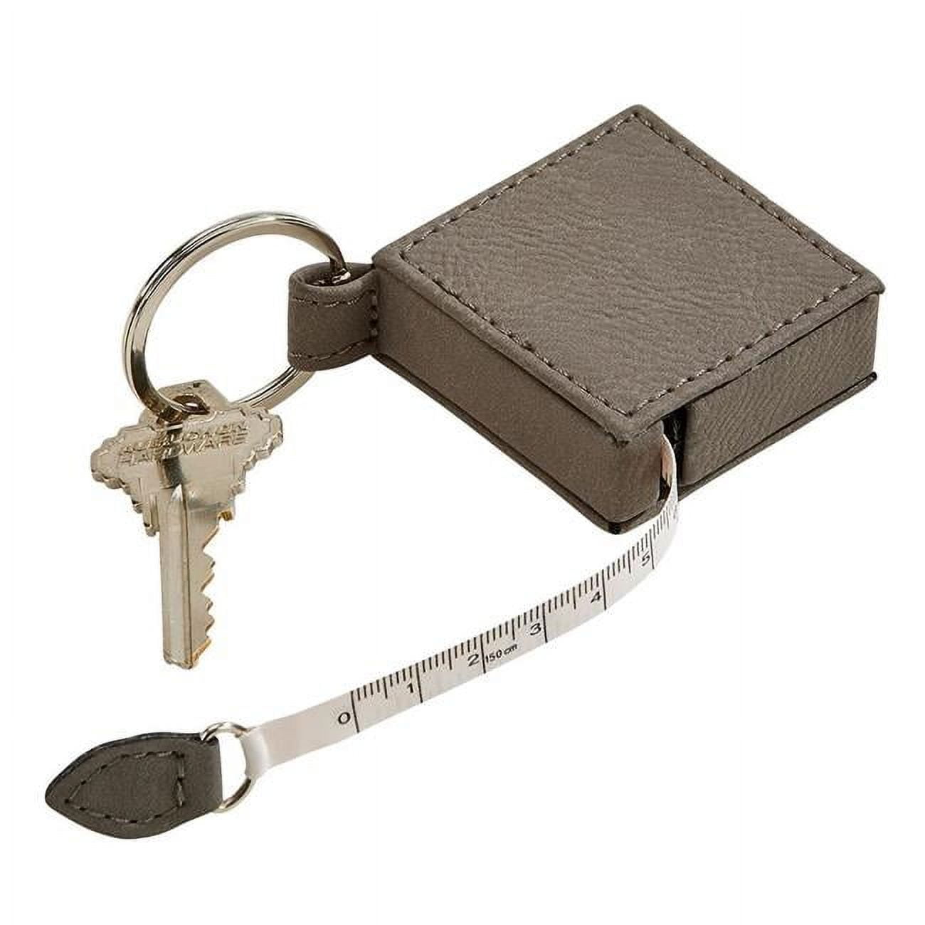 Picture of Creative Gifts International 002337 Leatherette Tape Measure Key Chain&#44; Grey
