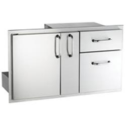 Picture of American Outdoor Grill 18-36-SSDD 18 x 36 in. Door with Double Drawers & Platter Storage Series 3