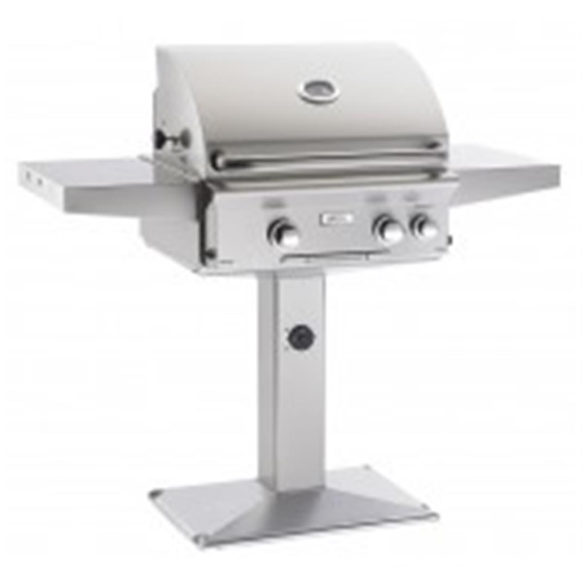 Picture of American Outdoor Grill 24NPL 24 in. L-Series Natural Gas Grill On Pedestal Base Rotisserie