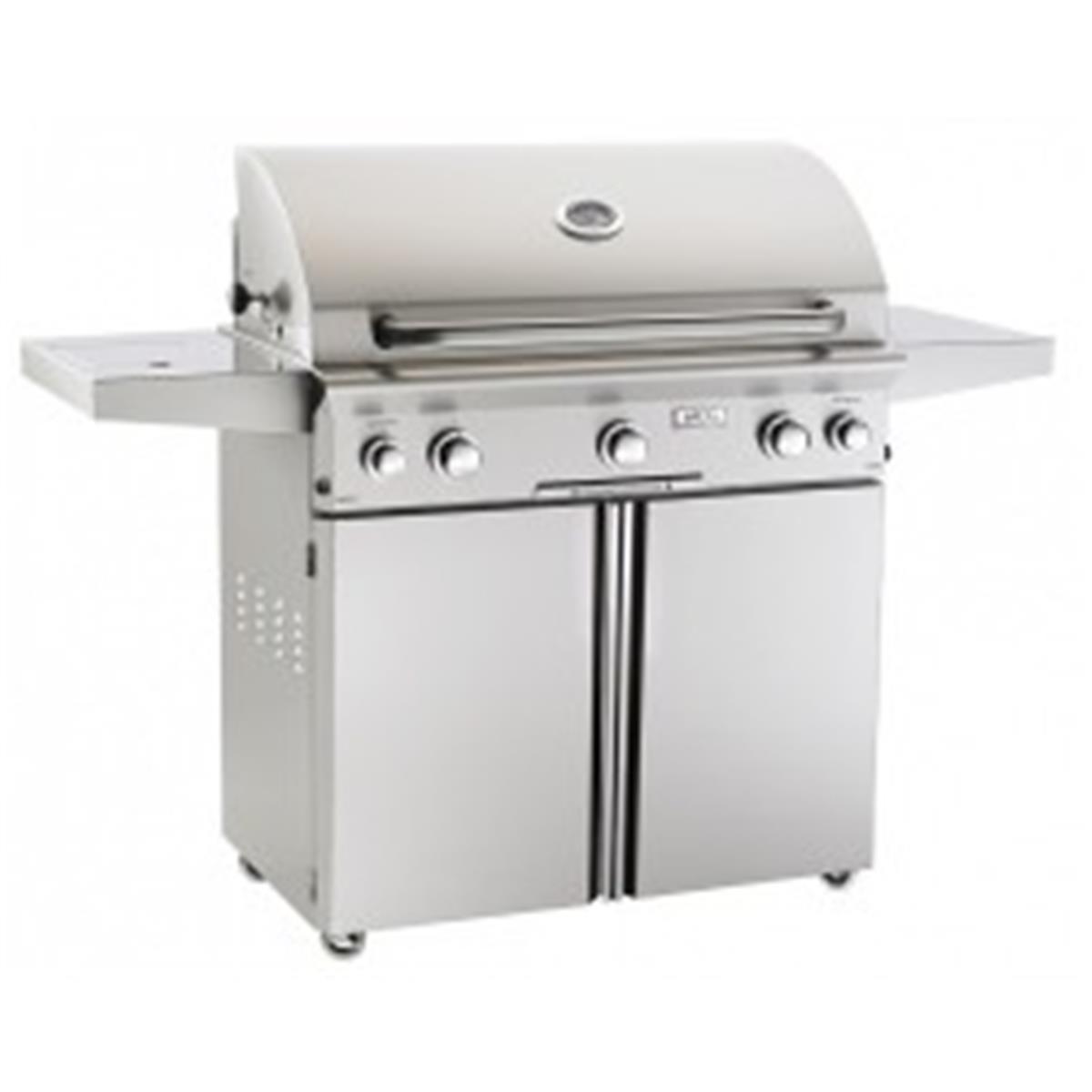 Picture of American Outdoor Grill 36PCL 36 in. L-Series Propane Gas Grill On Cart Side Burner Rotisserie Kit