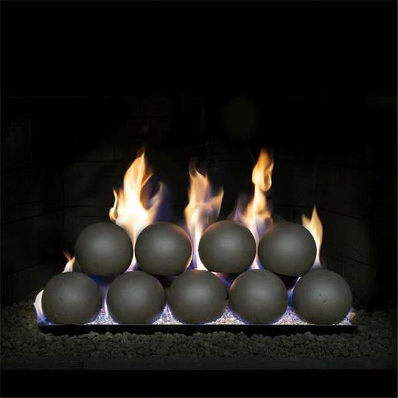 Real Fyre FS4-24-EB 4 in. Fyre Spheres - Epic Black  24 Piece