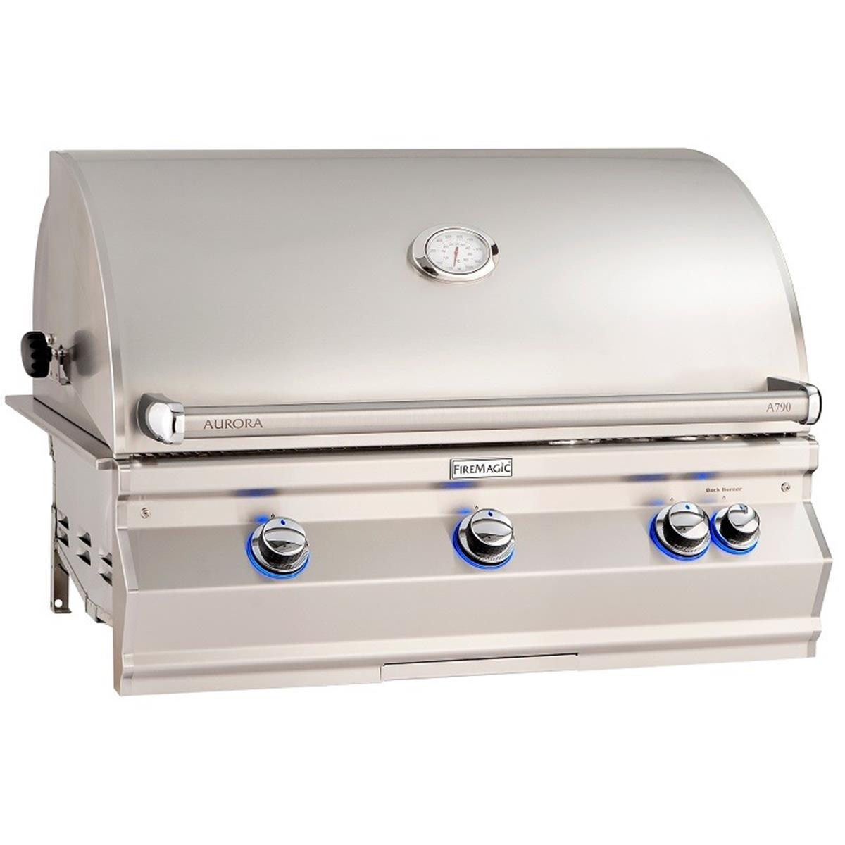 Picture of Fire Magic A790I-8EAN 30 in. Aurora Built-In Gas Grill with Backburner & Rotisserie - Natural Gas - A790i HSI