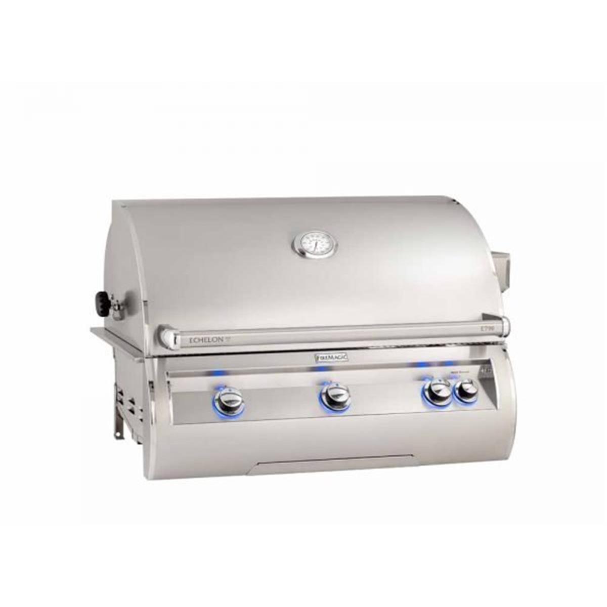 Picture of Fire Magic E790I-8EAN Echelon Built-In Gas Grill Head with Digital Thermometer&#44; Natural Gas - E790i
