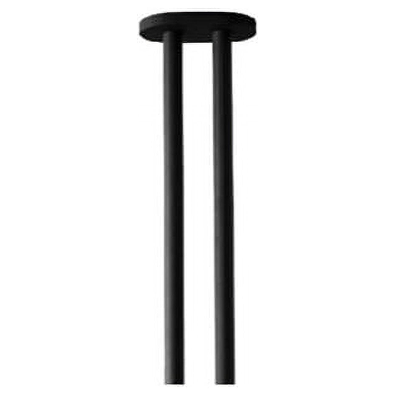 24 in. Twin Straight Ceiling Pole for Smart-Heat Electric Heaters, Black