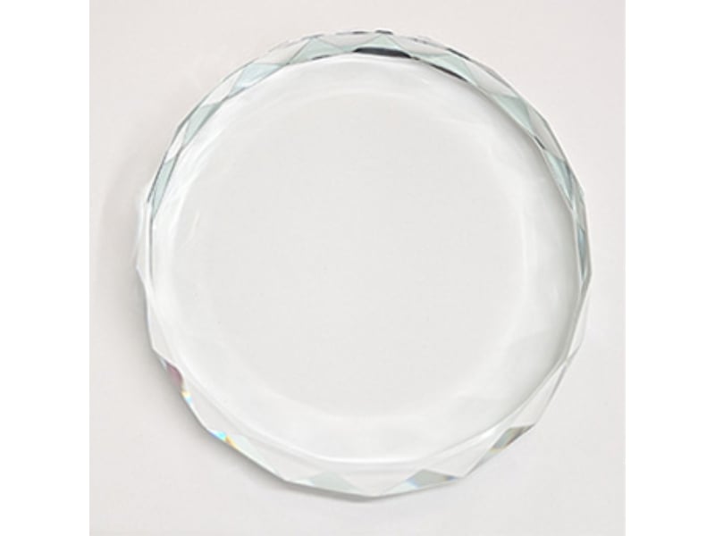 85016 Facet Edge Round Paperweight