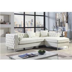 Picture of Chic Home FSA2903-US Chic Home Monet Right Hand Facing Sectional Sofa L Shape - Cream