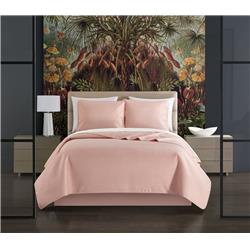 Picture of Chic Home BQS20130-US Kira 3 Piece Quilt Set with Box Stitched Design Bedding - Pillow Shams&#44; Blush - King