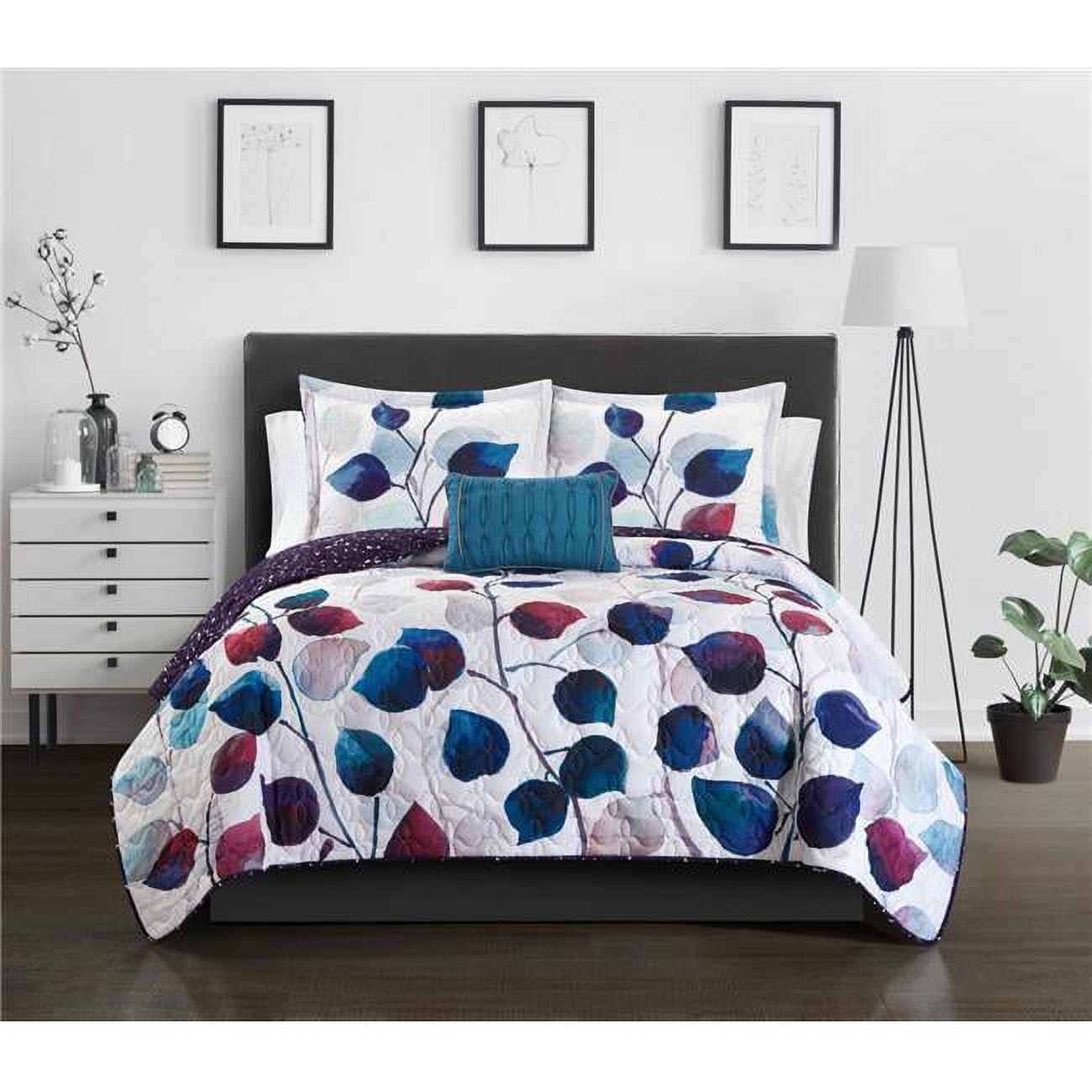 Picture of Chic Home BQS16751-US 4 Piece Tisiphone Reversible Quilt Set&#44; Multicolor - King Size