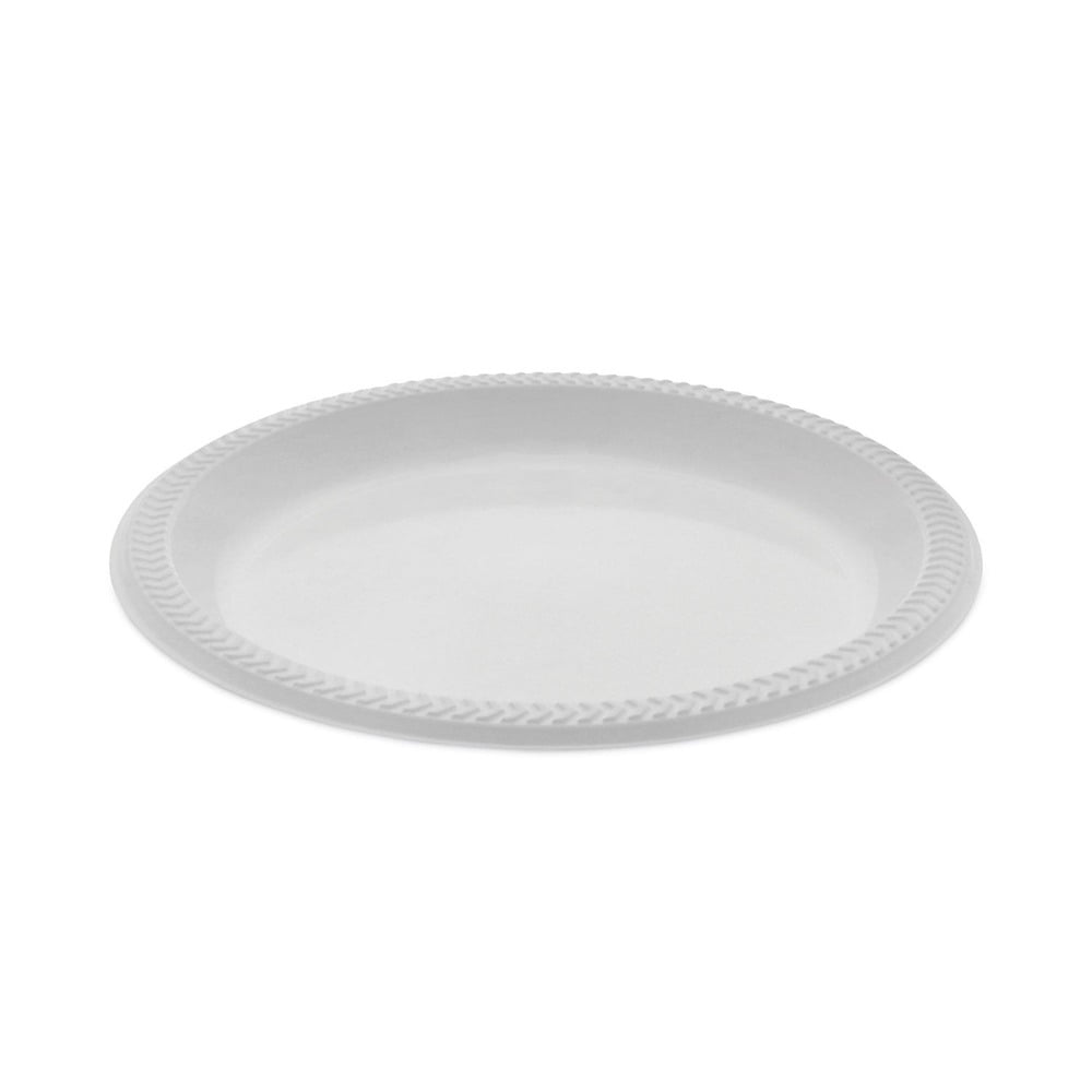 Picture of Pactiv YMI9 9 in. Poly Plate, White - Case of 400