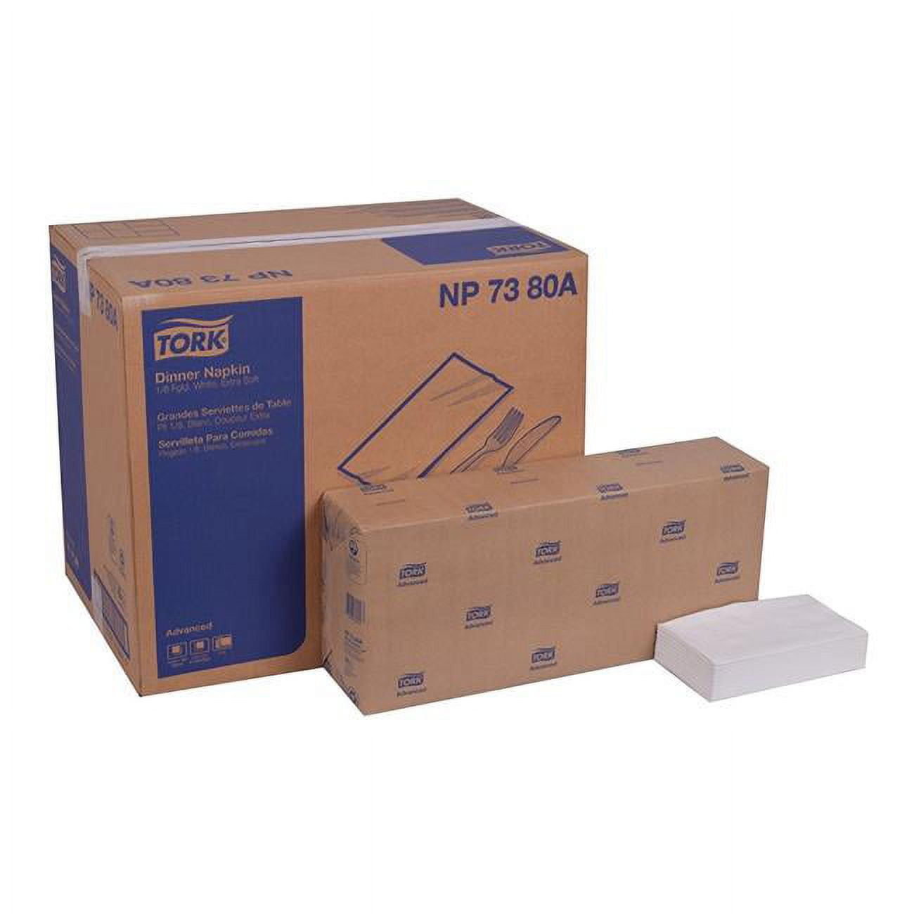 Picture of Tork NP7380A CPC 17 x 16.12 in. Extra Soft Dinner Napkin, White - Case of 1740