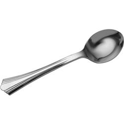Picture of Comet Products & WNA REF320SP PE 40 Count Silver Reflections Polybagged Teaspoon - Case of 320