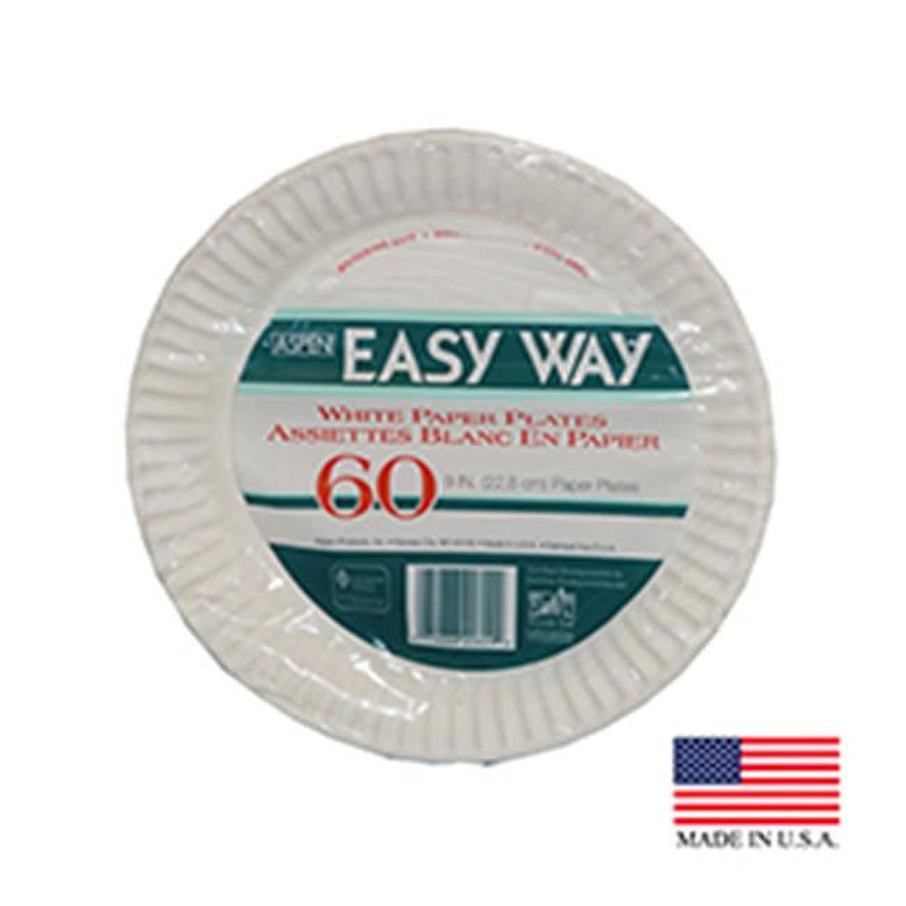 Picture of Aspen Products 20609 PE 9 in. White Uncoated Paper Plate - Case of 1200