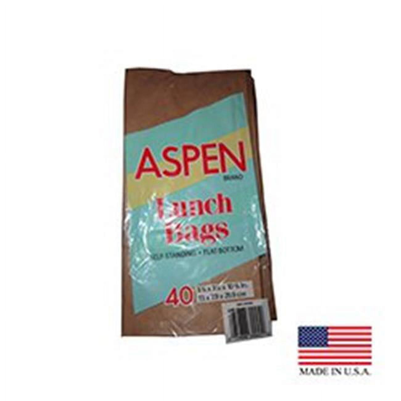 Picture of Aspen Products 35940 PE 40 Count Brown Paper Lunch Bags - Case of 24 - 40 Per Pack