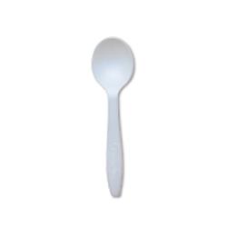 Picture of Green Wave 1283177 PEC White Compostable Bulk Soup Spoon - Case of 1000