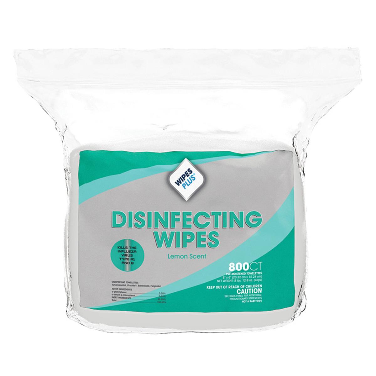 37301 PEC Progressive Products White 800 Count Wipes Plus Disinfecting Wipes Refill Bag - Pack of 4 -  Cpc, 37301  (PEC)