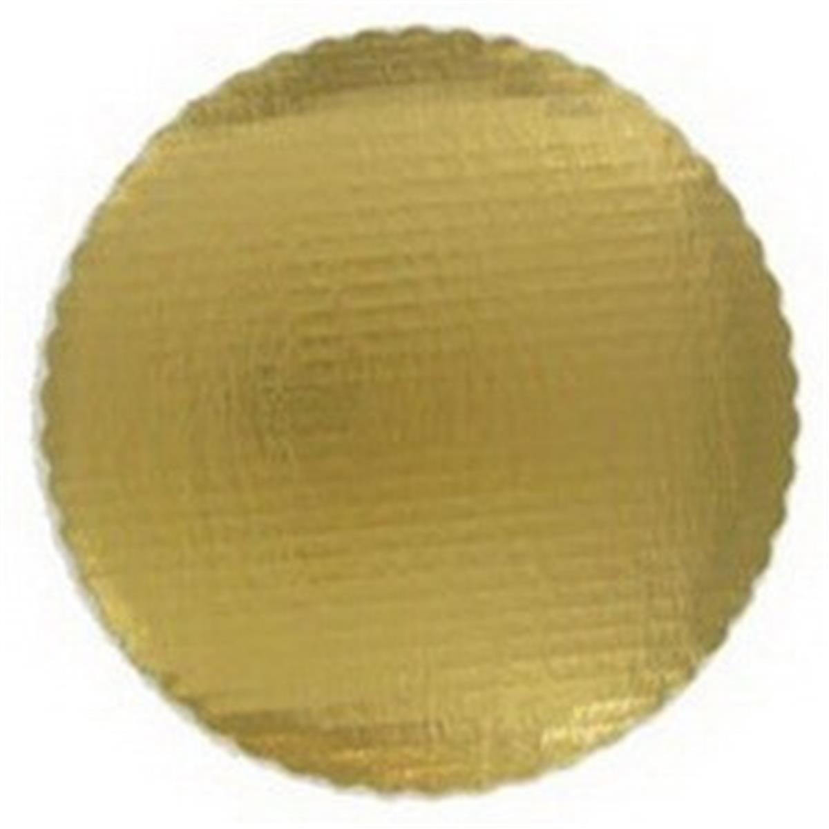 Picture of Vineland Packaging 16573 PE 10 in. Laminated Corrugated Single Wall Scalloped Cake Circle