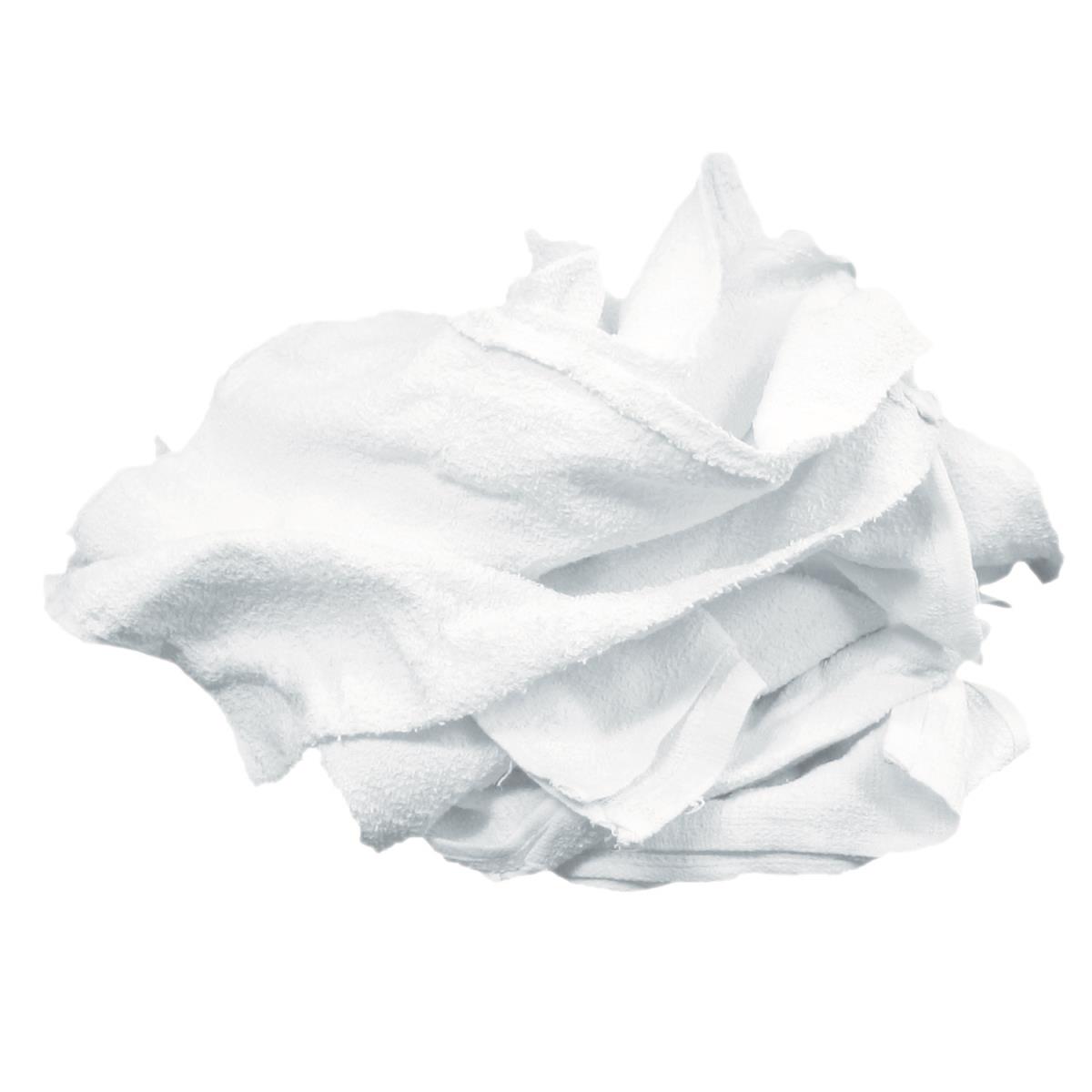 Picture of Ball Trading 801-10LB PE White Terry Rags, 10 lbs - Case of 1