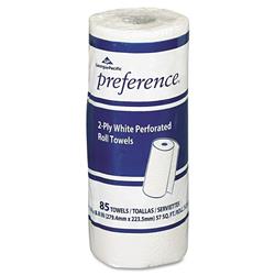 Picture of Georgia Pacific 27385 PE White 2ply Preference Perforated Kitchen Roll Towel - Case of 30