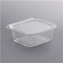 Picture of Dart CH32DEF R3JC 32 oz Clearpac Safeseal Hinged Pete Tamper Evident Container with Flat Lid, Clear - Case of 200