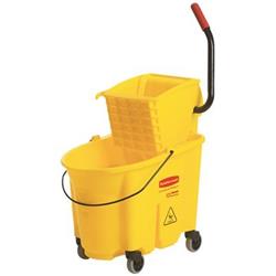 Rubbermaid Commercial Products FG758088YEL CPC 35 qt. Wavebrake Side-Press Combo Mop Bucket & Wringer System, Yellow -  RUBBERMAID COMMERCIAL PROD., FG758088YEL  CPC