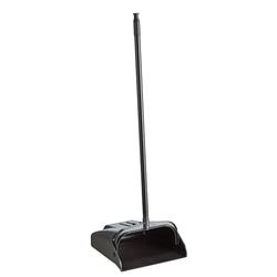 Picture of American Plastics 912BK-12 Lobby Dust Pan with 30 in. Vinyl Coated Steel Handle&#44; Black - Case of 12